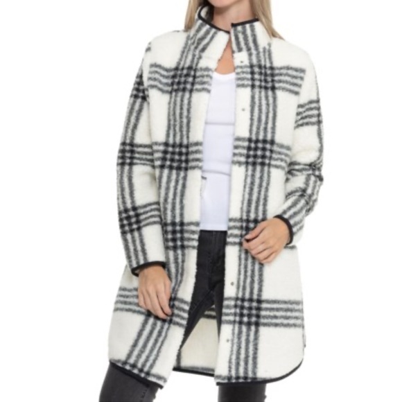 Aspen Hidden Snap Sheep Fleece Stadium Coat - Picture 1 of 2